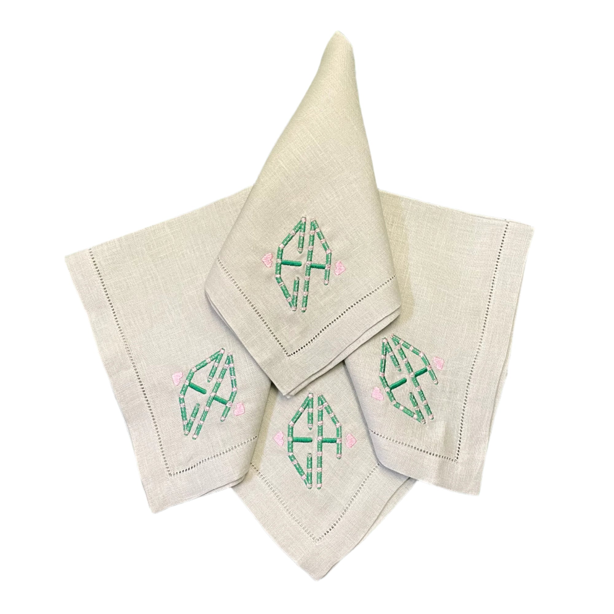 Festival Hemstitch Linen Dinner Napkin-- 101 Colors Available