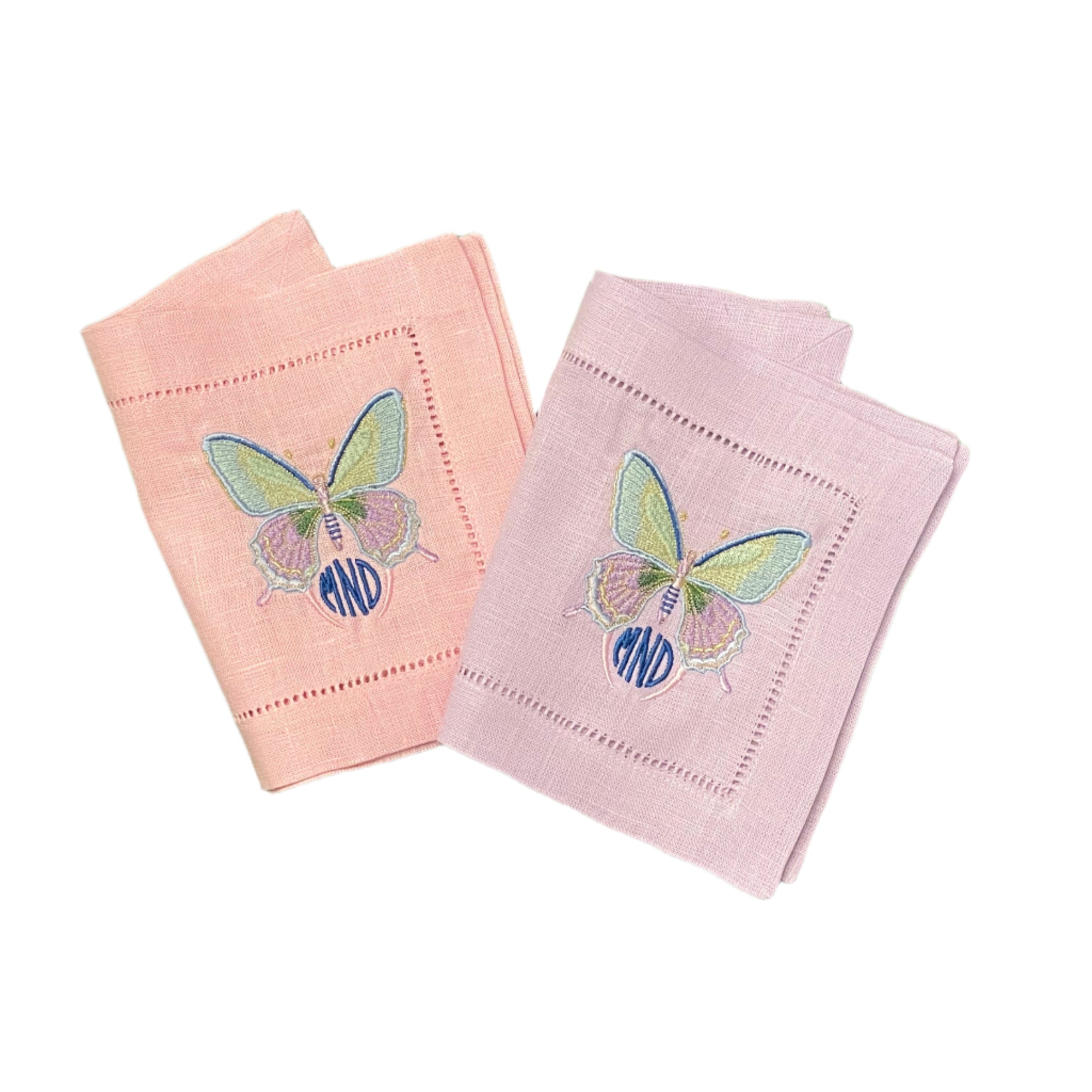 Festival Hemstitch Linen Cocktail Napkin-- 101 Colors Available