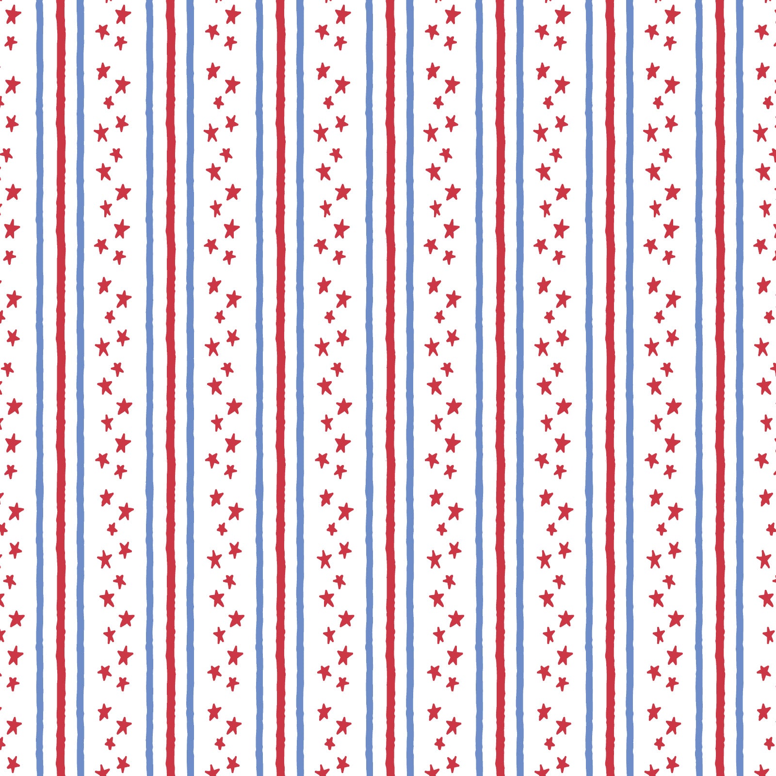 Winnie Girls' Pima Cotton Skirt Set- Stars and Stripes