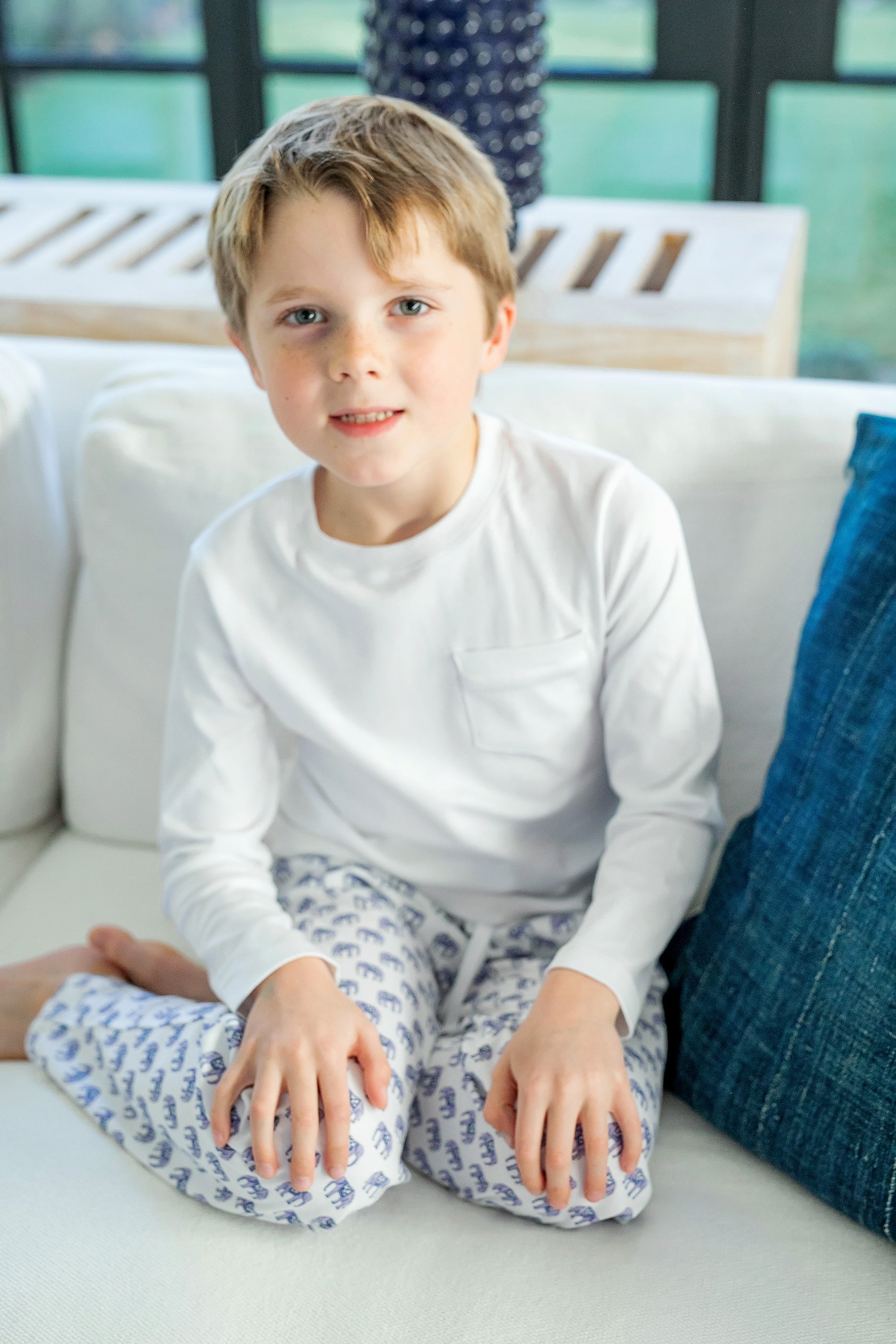 Blake Boys' Pima Cotton Long Sleeve Pocket Tee