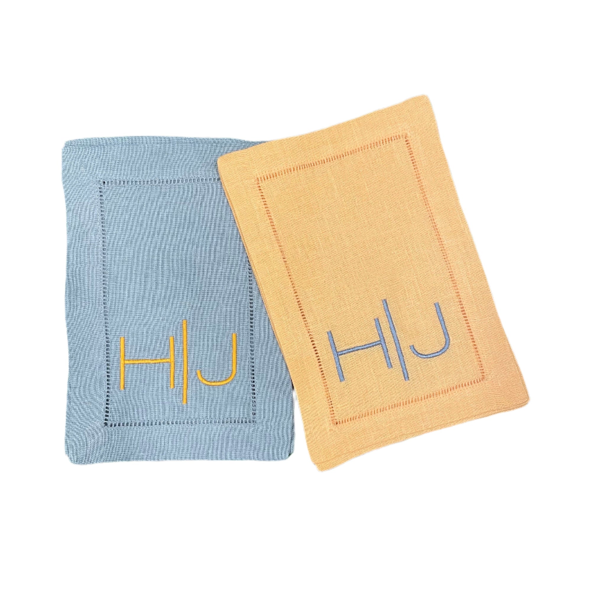 Festival Hemstitch Linen Cocktail Napkin-- 101 Colors Available