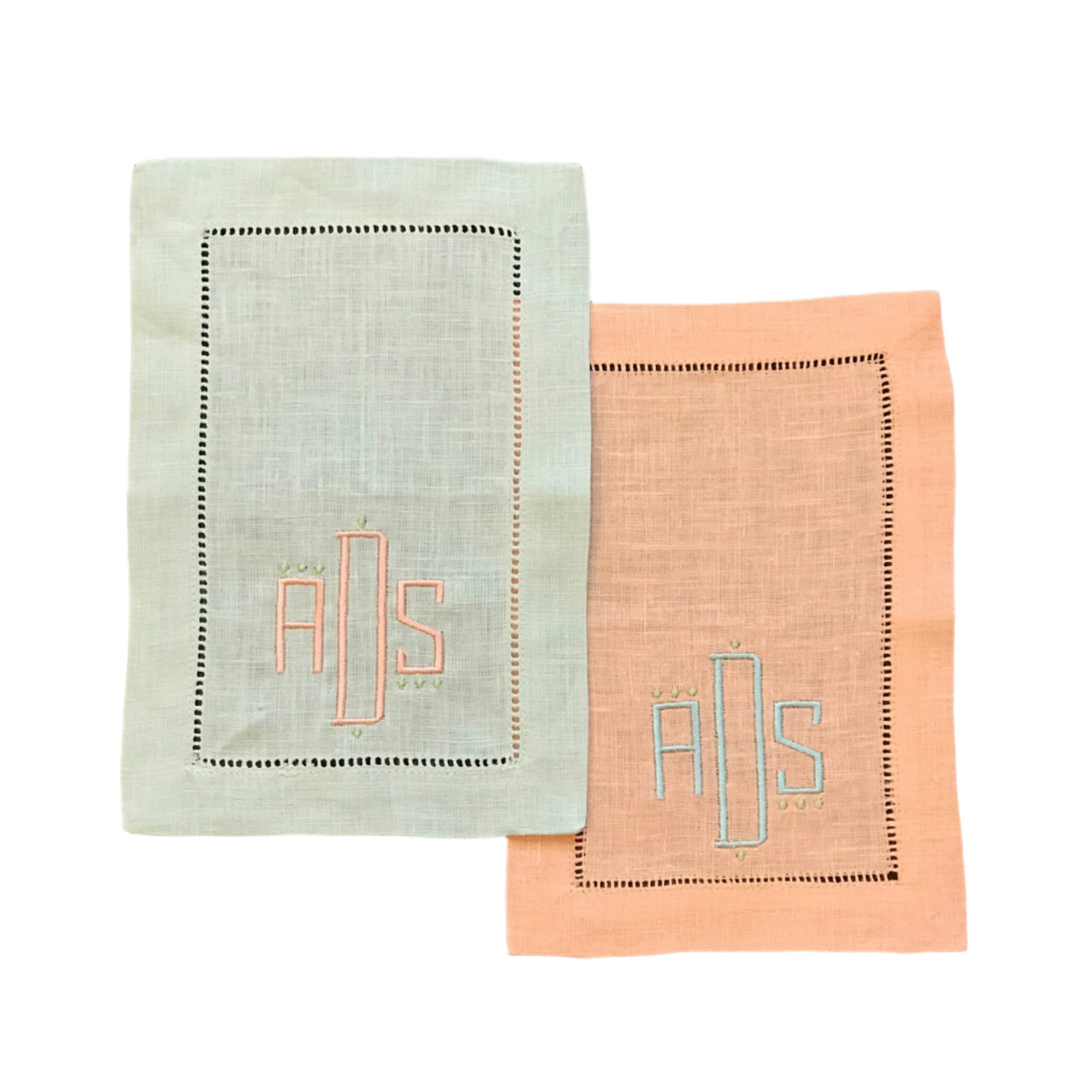 Festival Hemstitch Linen Cocktail Napkin-- 101 Colors Available