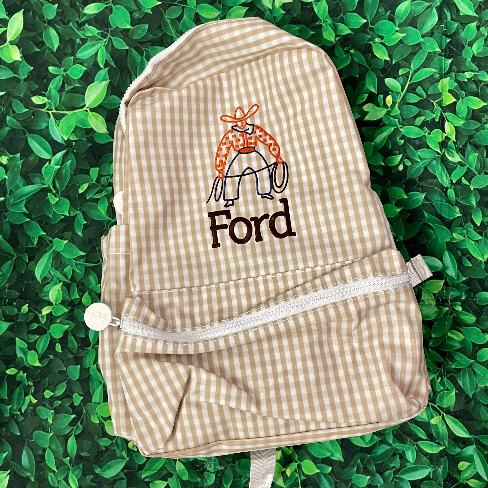Gingham Backpack by TRVL