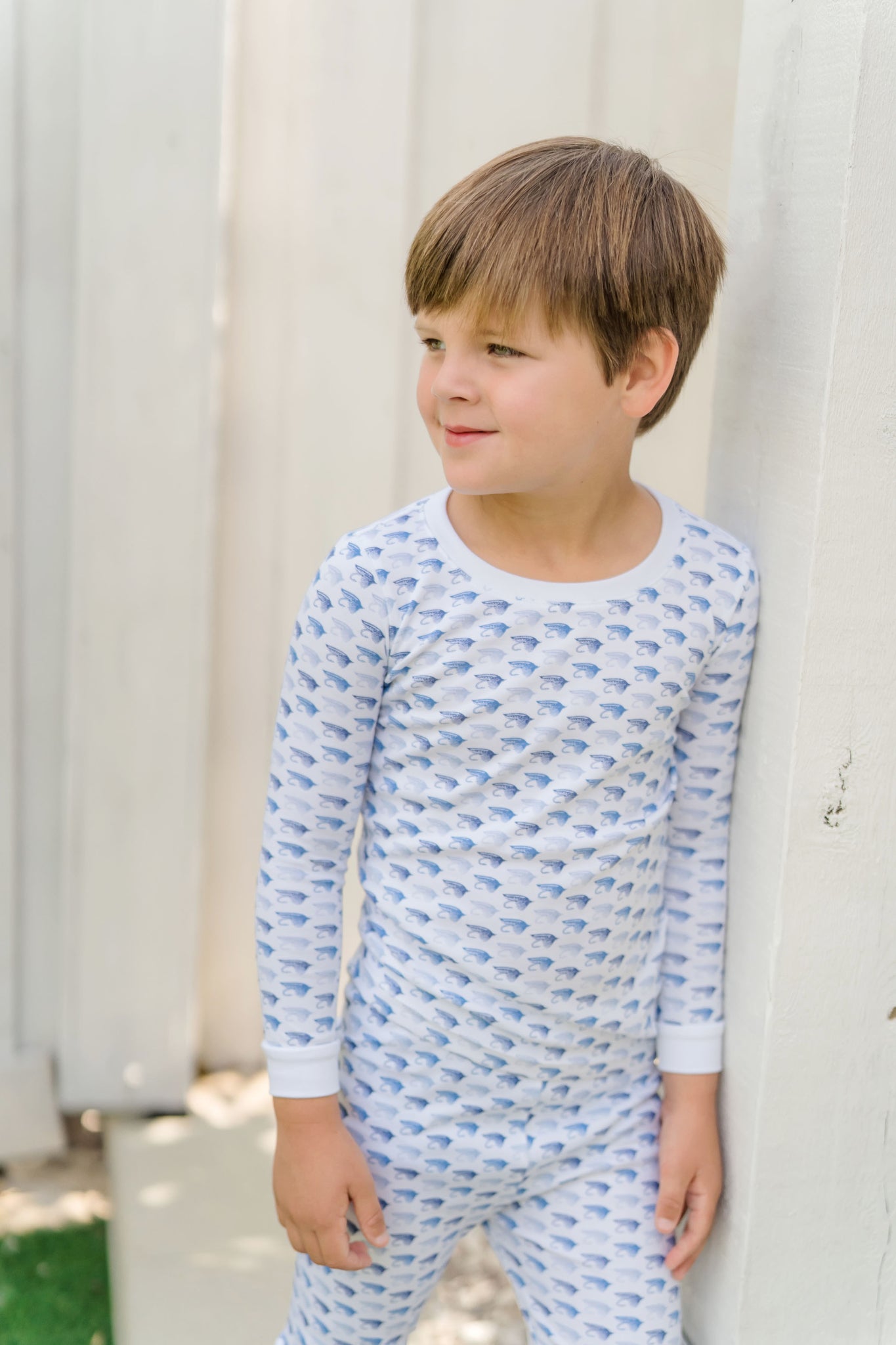 Grayson Boys' Pima Cotton Pajama Pant Set- Fly Fishing
