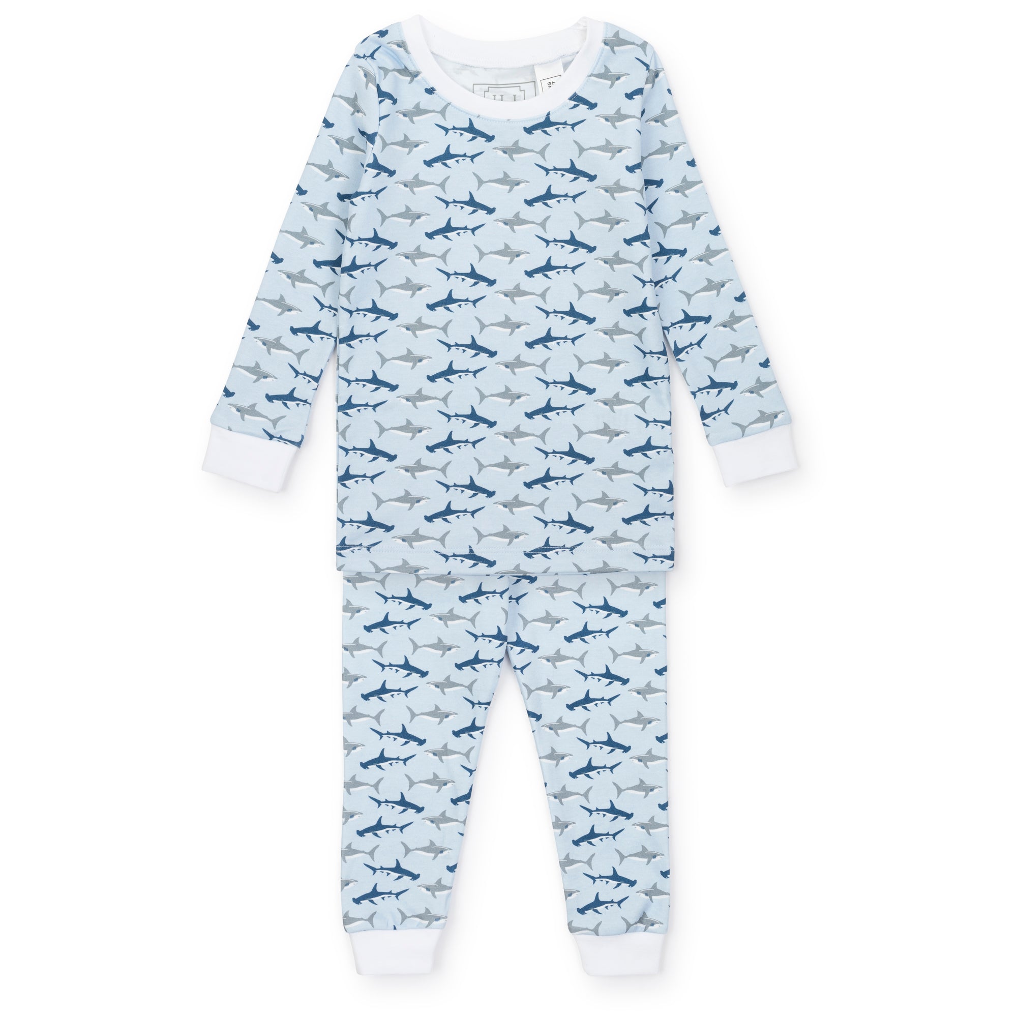 Grayson Swimming Sharks Boys' Pima Cotton Pajama Pant Set