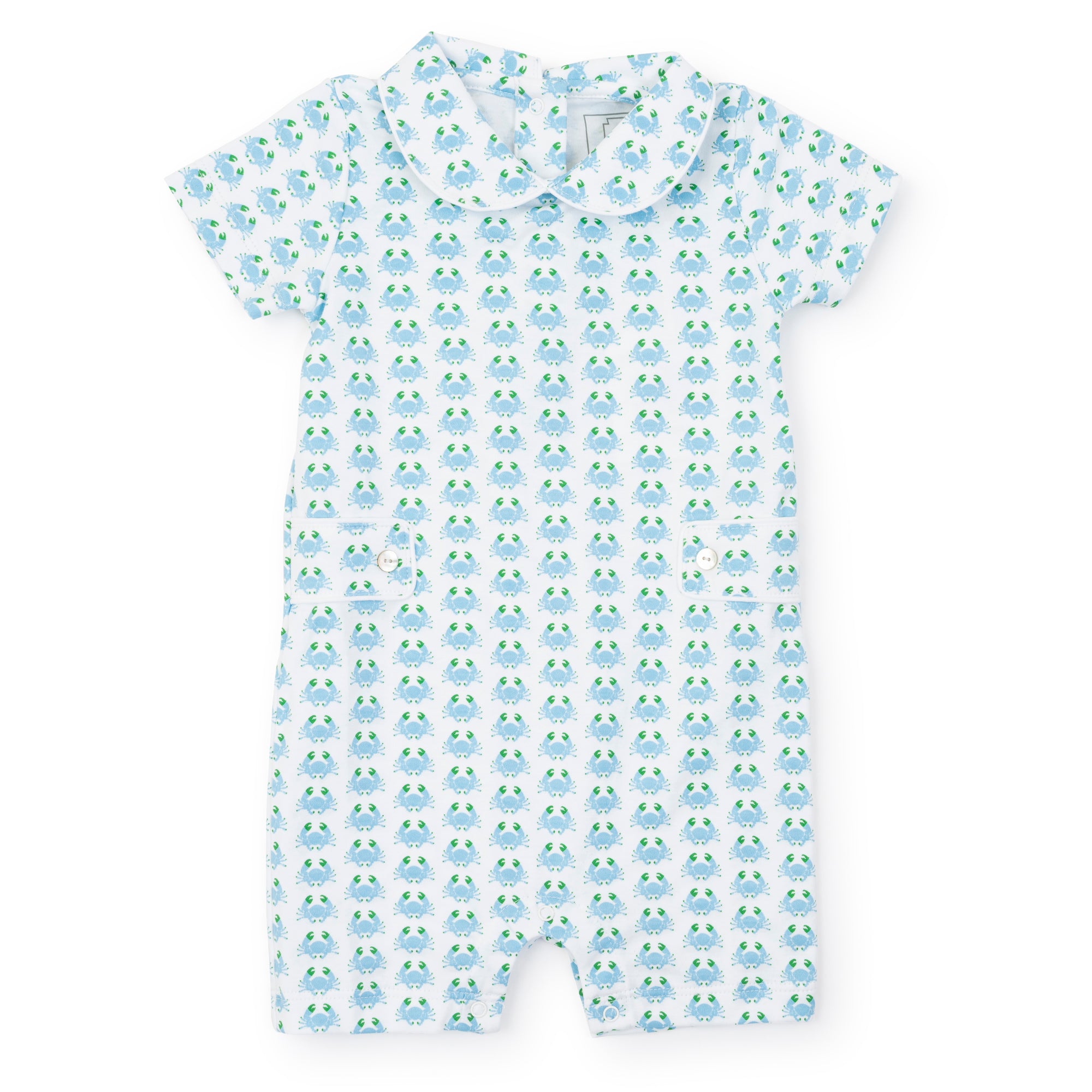 Henry Boys' Pima Cotton Shortall-- Cool Crabs