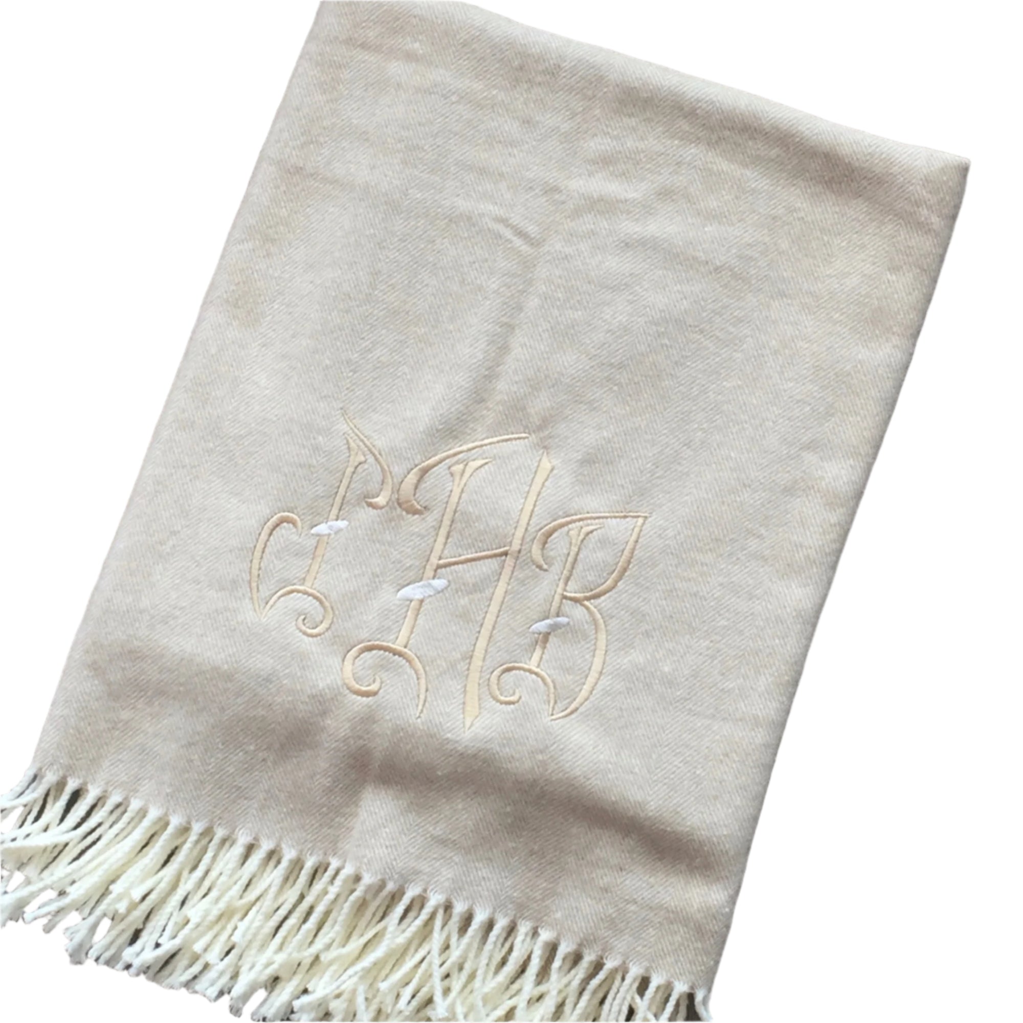 Italian Herringbone Throw - Birch