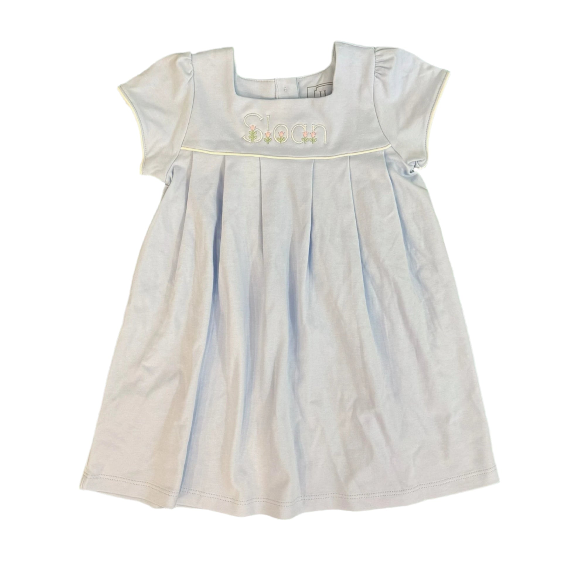 Lizzy Girl's Pima Cotton Dress-- Light Pink or Light Blue