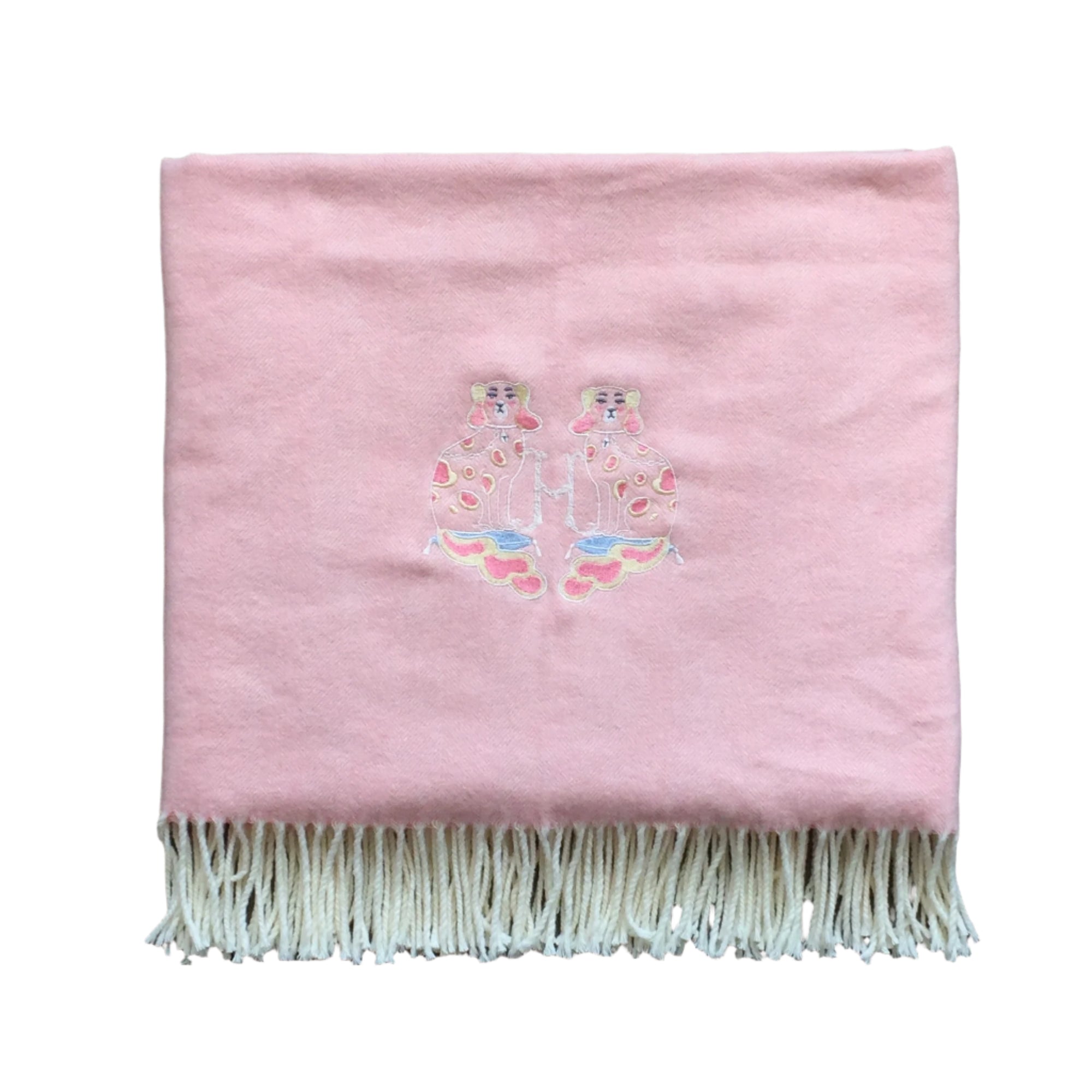 Italian Herringbone Throw - Blush