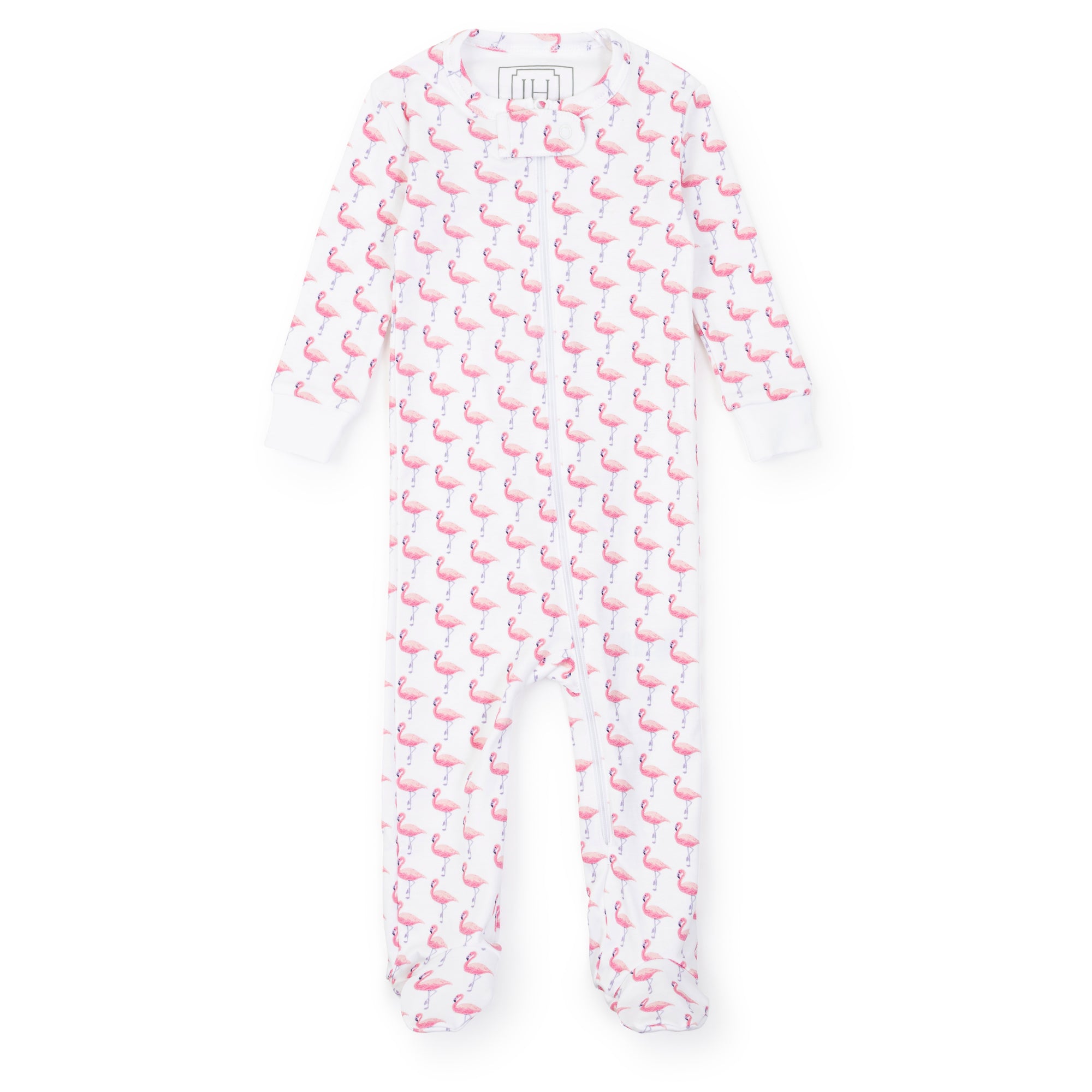 Parker Zipper Pima Cotton Pajamas-- Fabulous Flamingos
