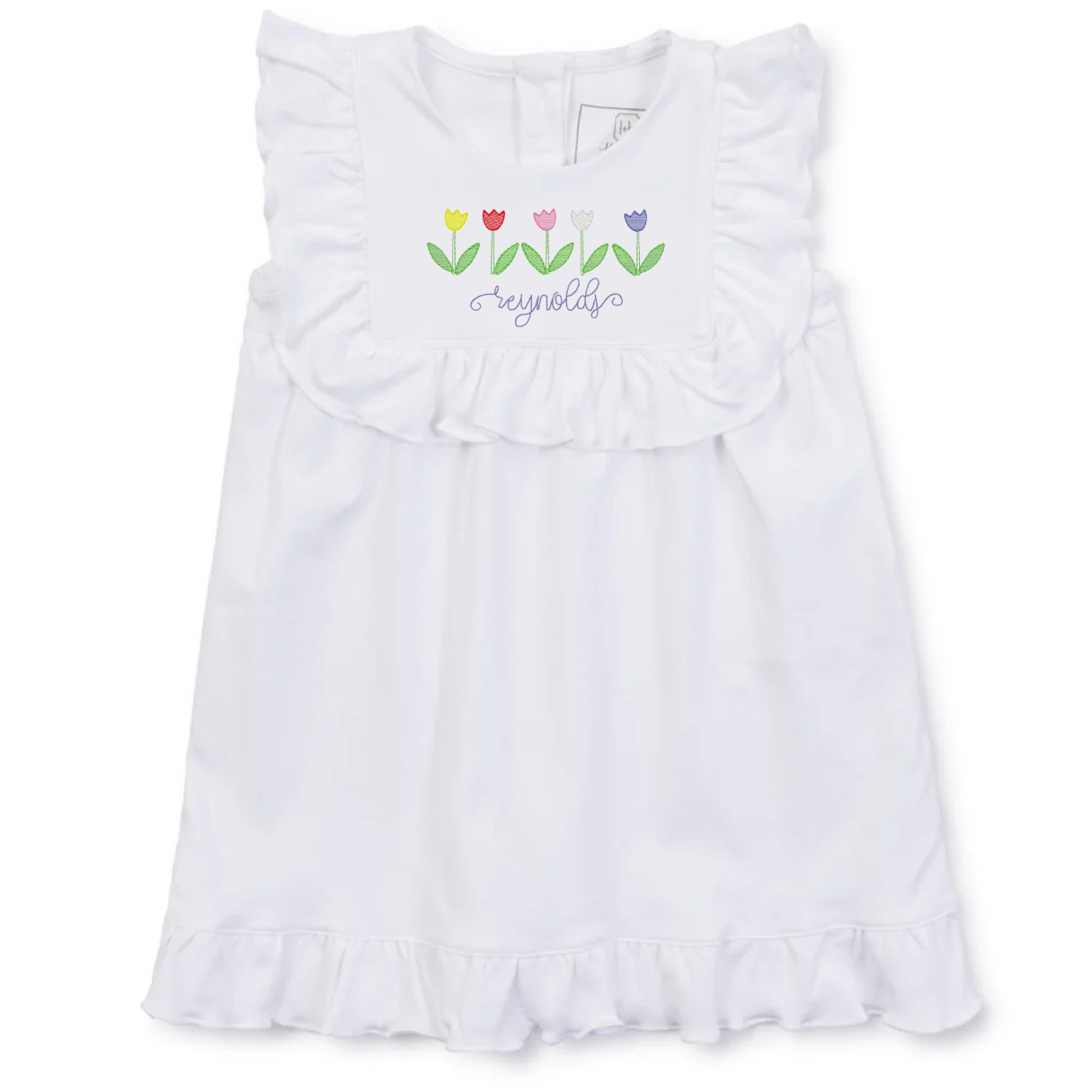 Piper Girl's Pima Cotton Dress-- White