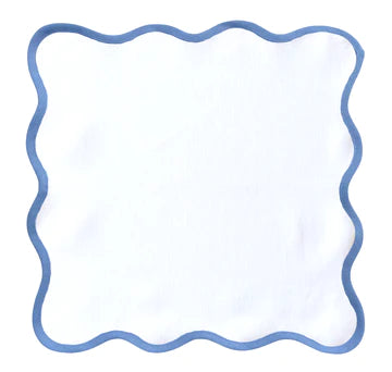 Scalloped Linen Square Napkin or Placemat