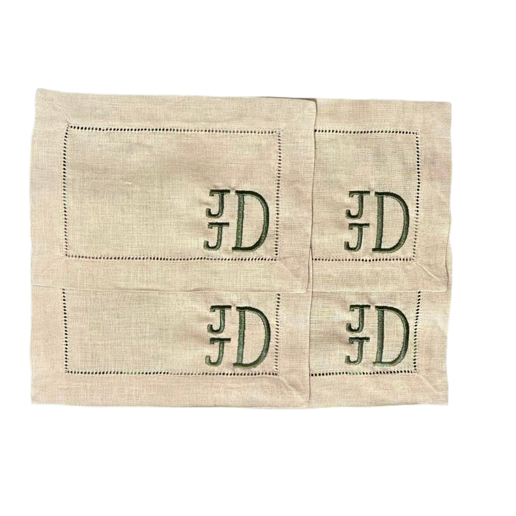 Festival Hemstitch Linen Cocktail Napkin-- 101 Colors Available