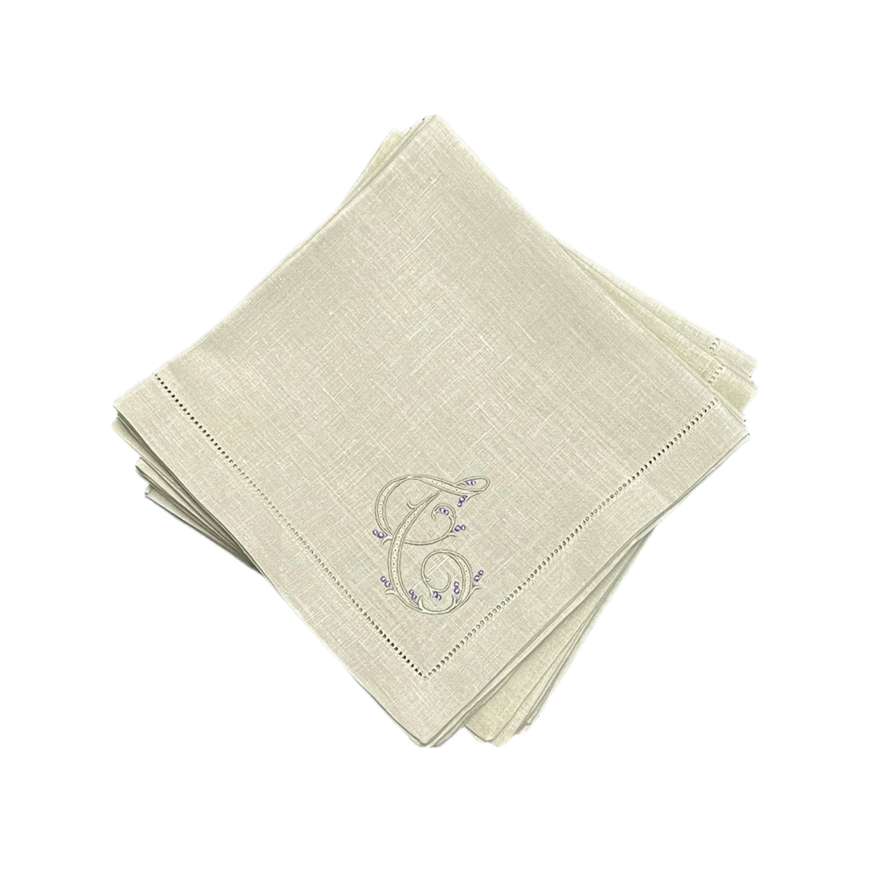 Festival Hemstitch Linen Dinner Napkin-- 101 Colors Available