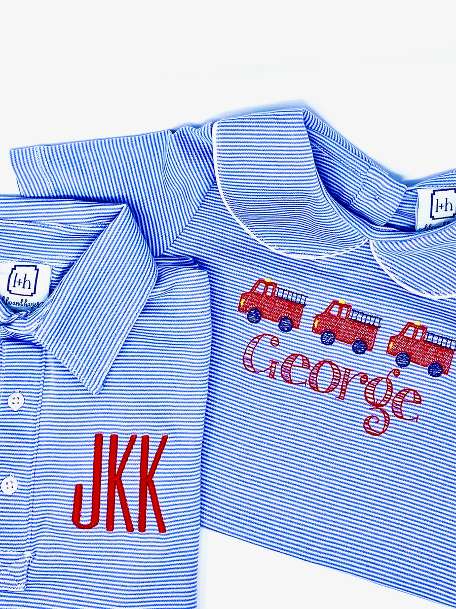 Palmer Bubble Blue & White Stripes