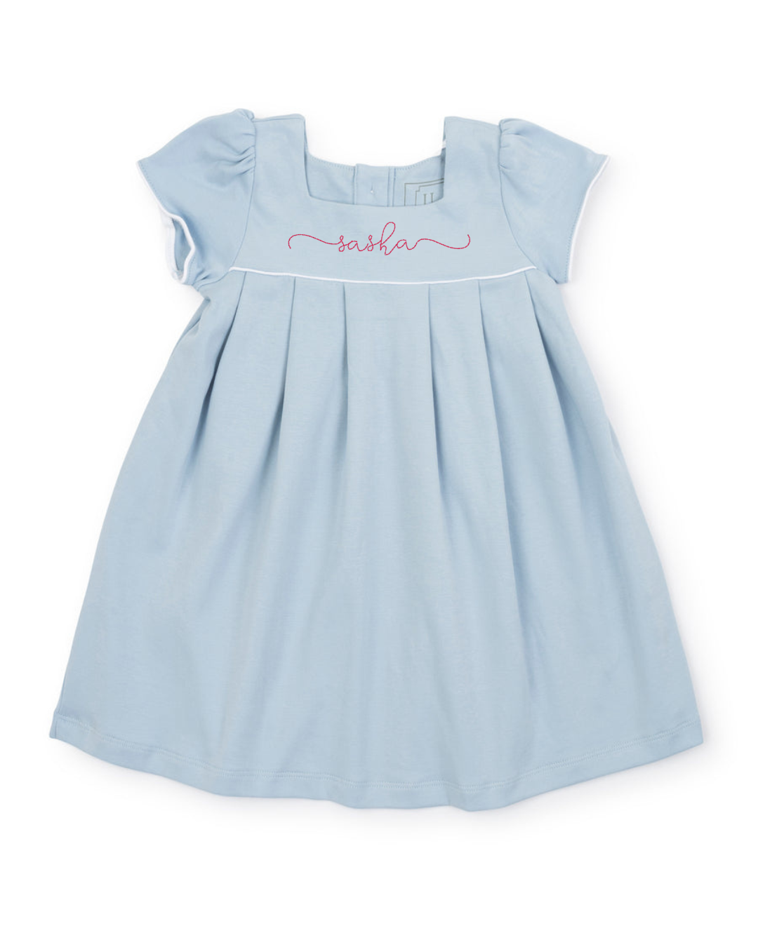 Lizzy Girl's Pima Cotton Dress-- Light Pink or Light Blue