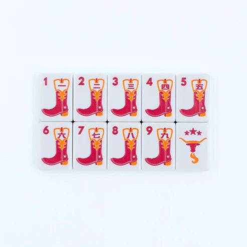 THE TEXAS SERIES | American Mahjong with Lone Star Flair | White Tiles