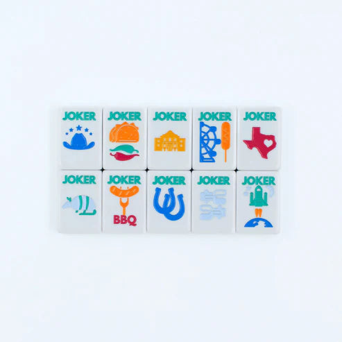 THE TEXAS SERIES | American Mahjong with Lone Star Flair | White Tiles