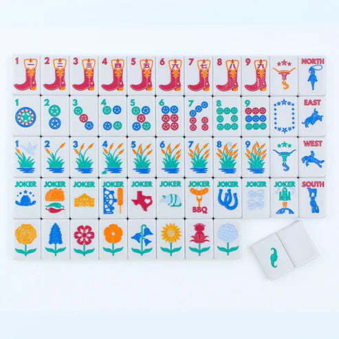 THE TEXAS SERIES | American Mahjong with Lone Star Flair | White Tiles