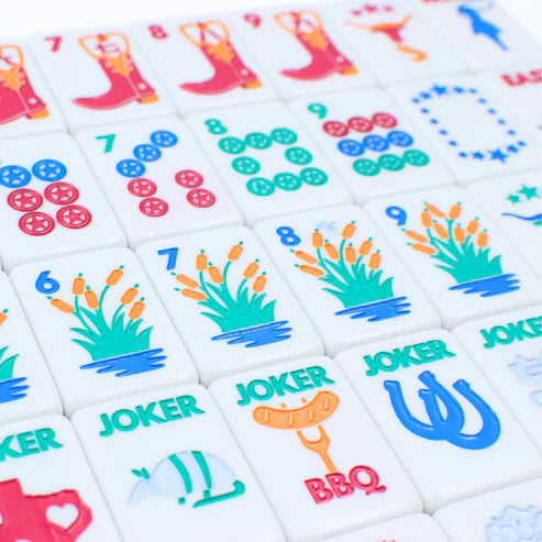 THE TEXAS SERIES | American Mahjong with Lone Star Flair | White Tiles