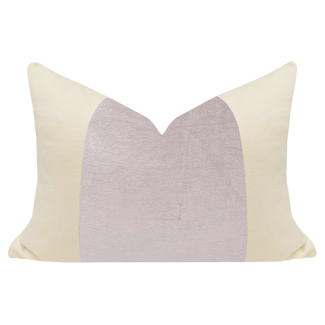 Lavender 14x20 Velvet Panel Pillow with Monogram