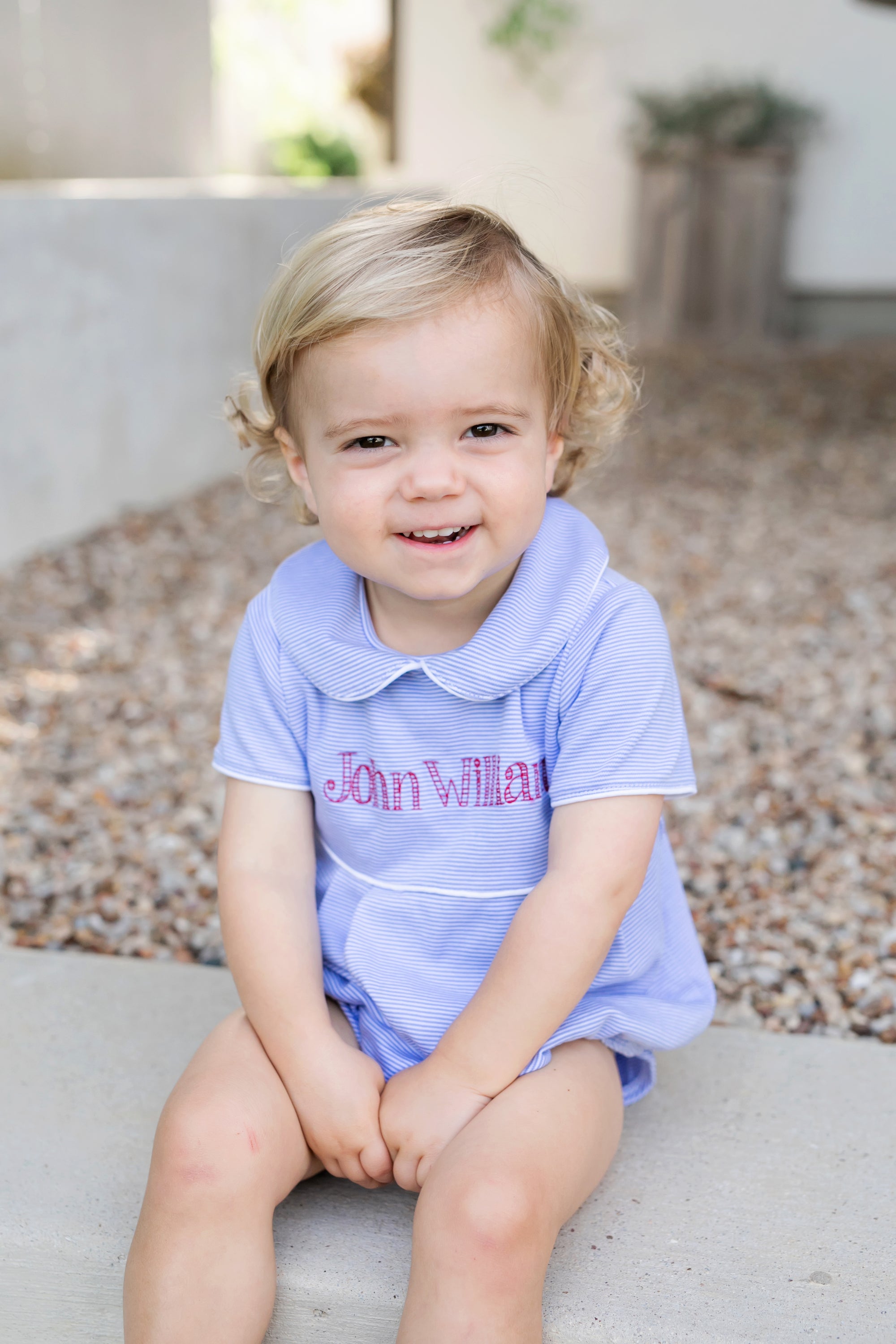 Palmer Bubble Blue & White Stripes