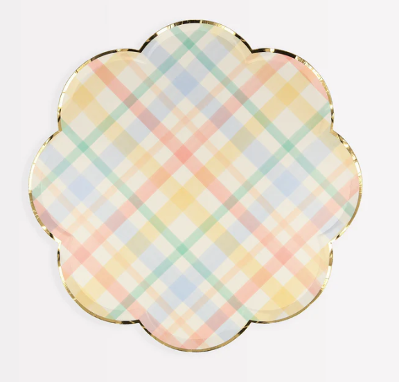 Spring Plaid Dinner Plate