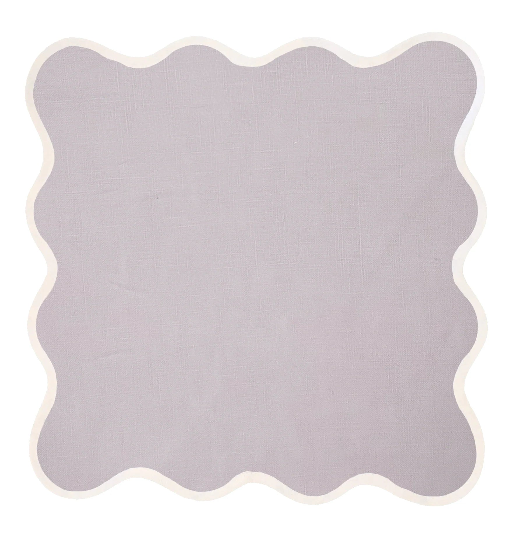 Scalloped Linen Square Napkin or Placemat