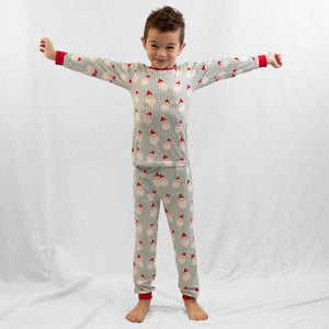 Kids Jolly Santa Long Sleeve Pajamas Set