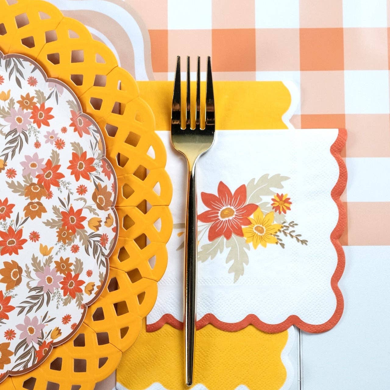 Autumn Floral Dessert Plates