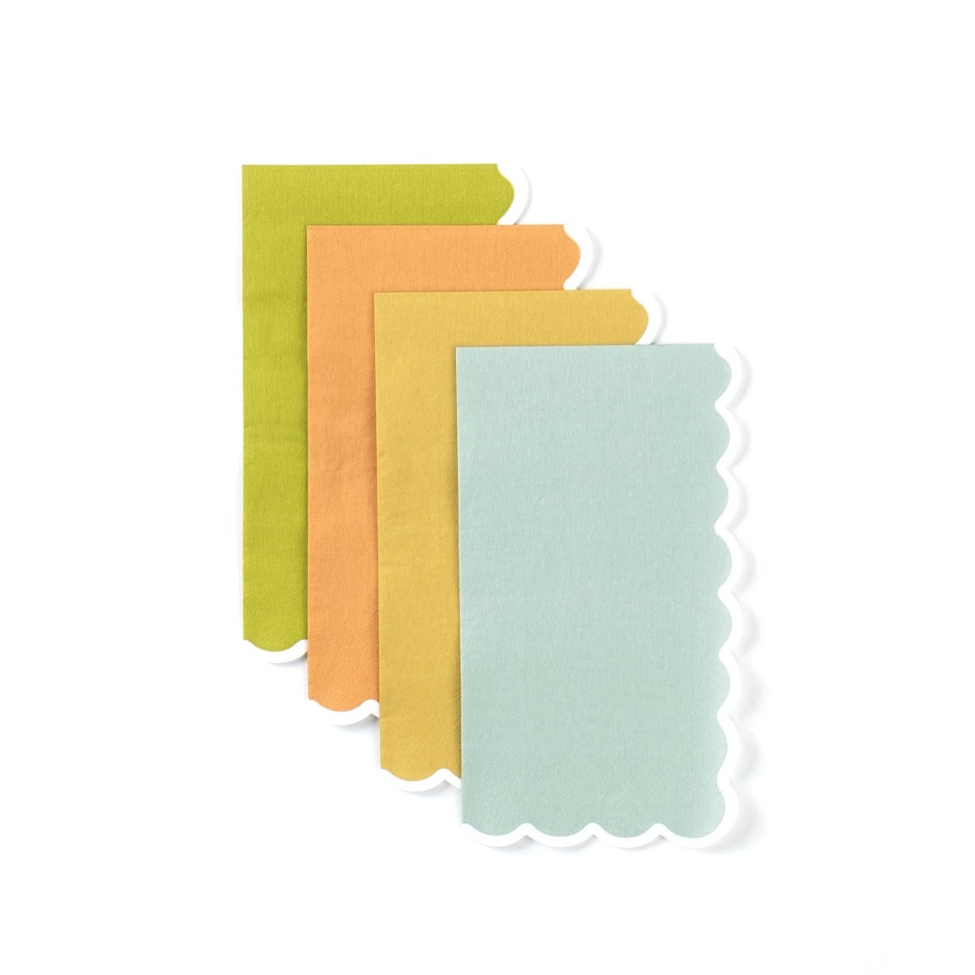 Earth Tone Scallop Guest Towels