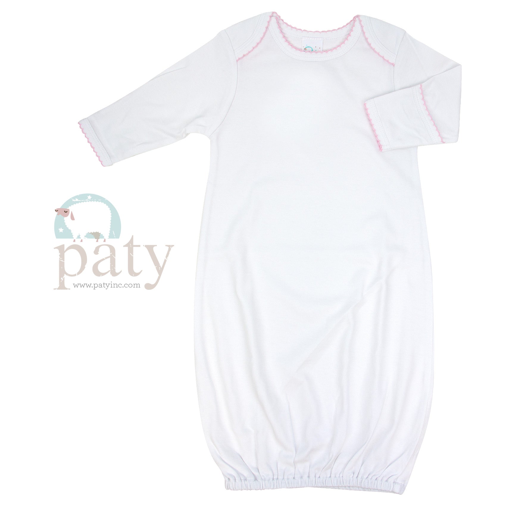 Infant Pima Cotton Gown w/Lap Shoulder