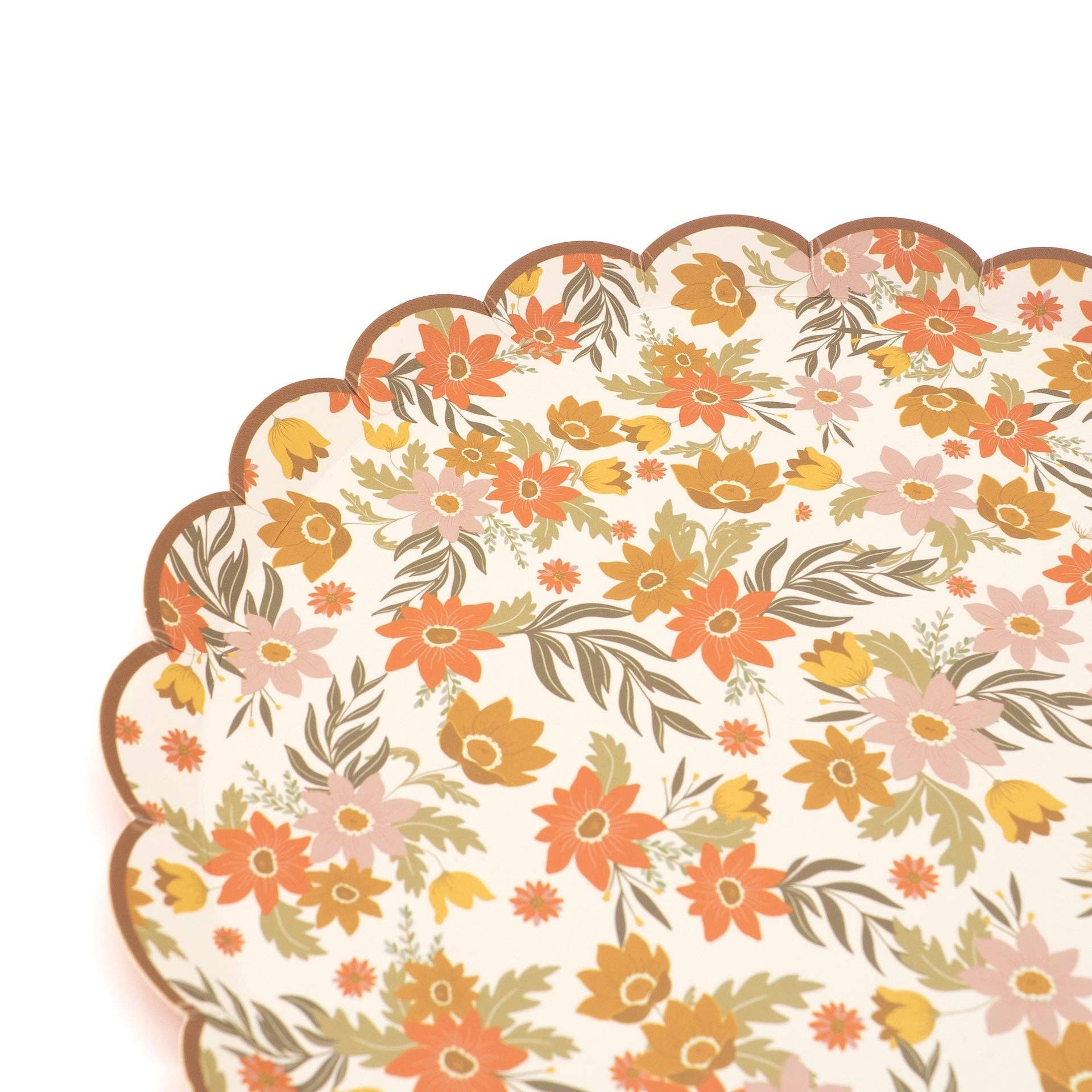 Autumn Floral Dessert Plates