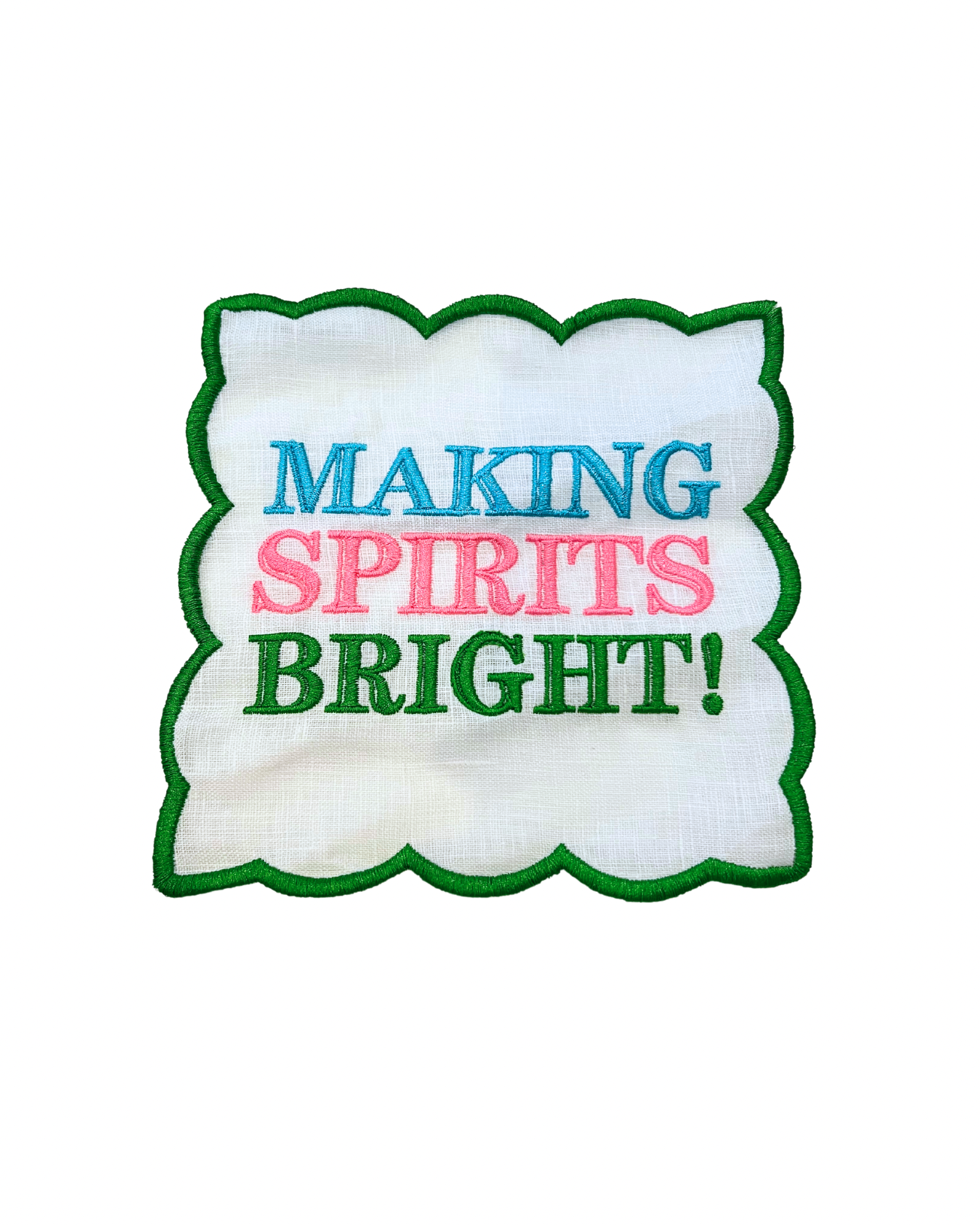 Making Spirits Bright Linen Cocktail Napkins