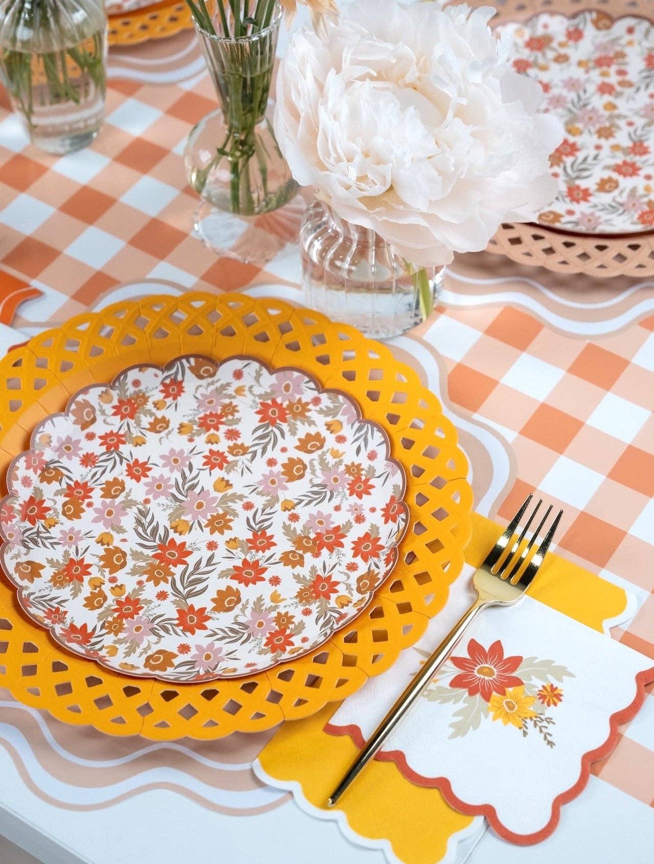 Autumn Floral Dessert Plates