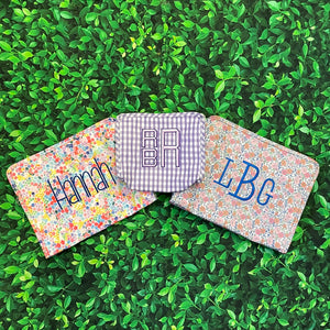 Garden Floral Cosmetic Bags with Monogram