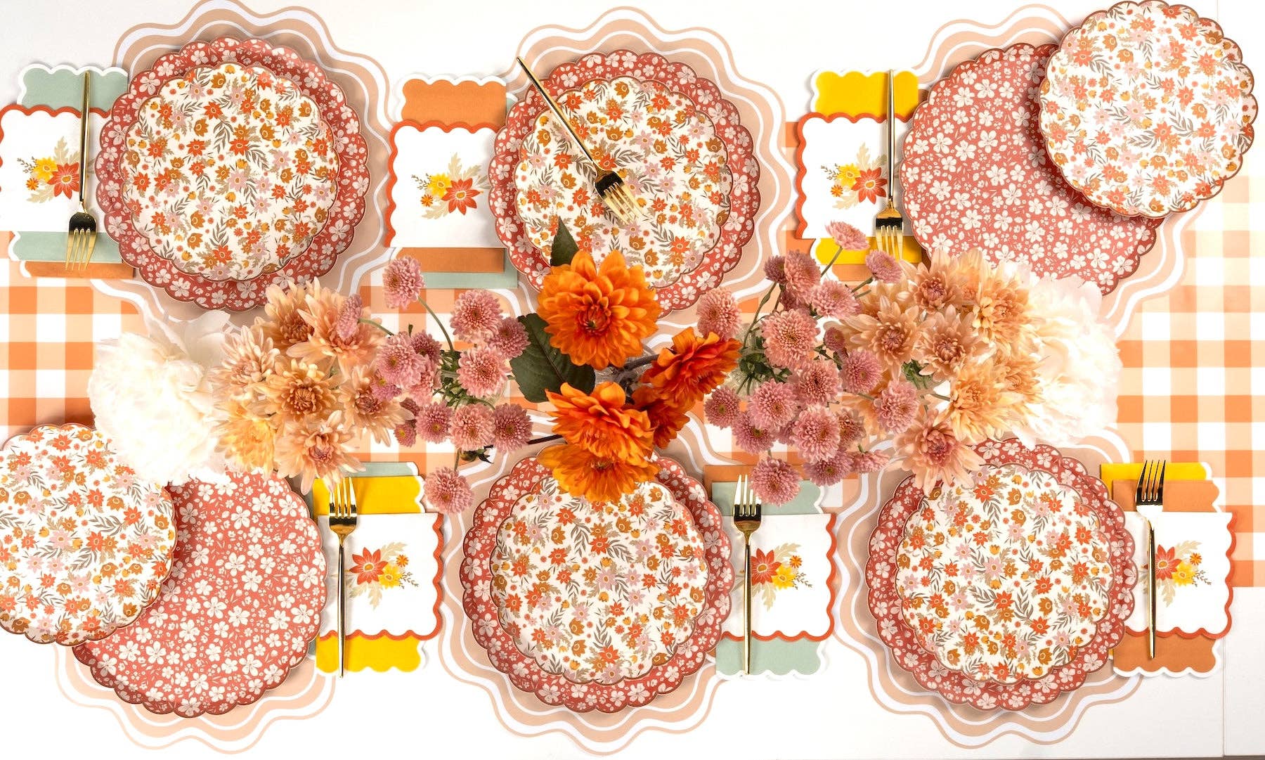 Autumn Floral Dessert Plates