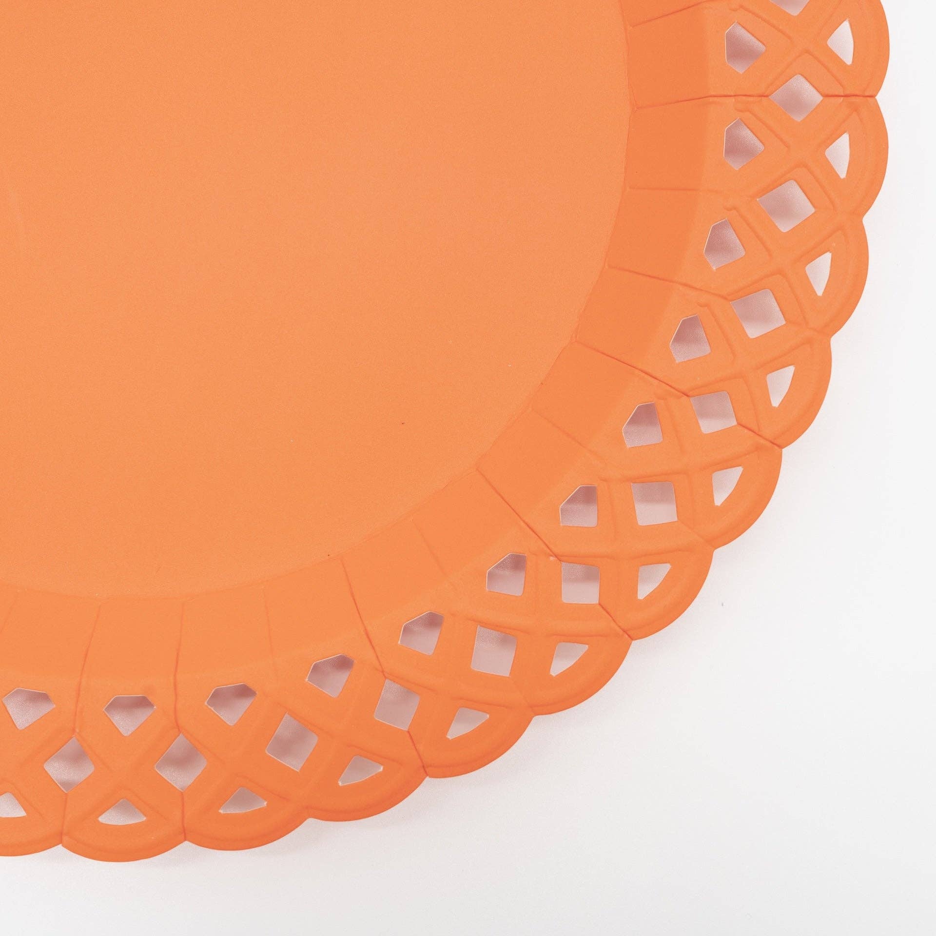 Orange Basketweave Dinner Plates