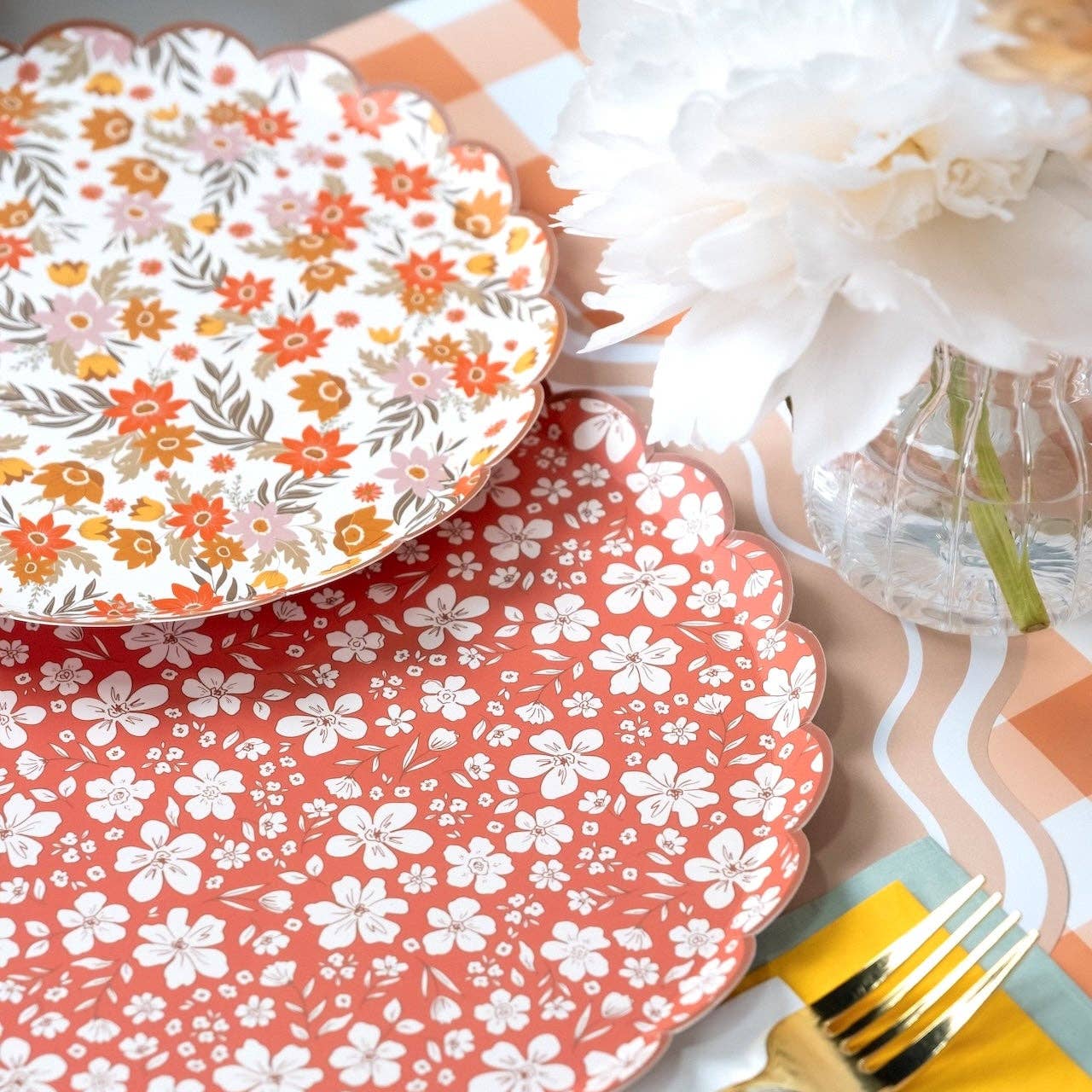 Autumn Floral Dessert Plates