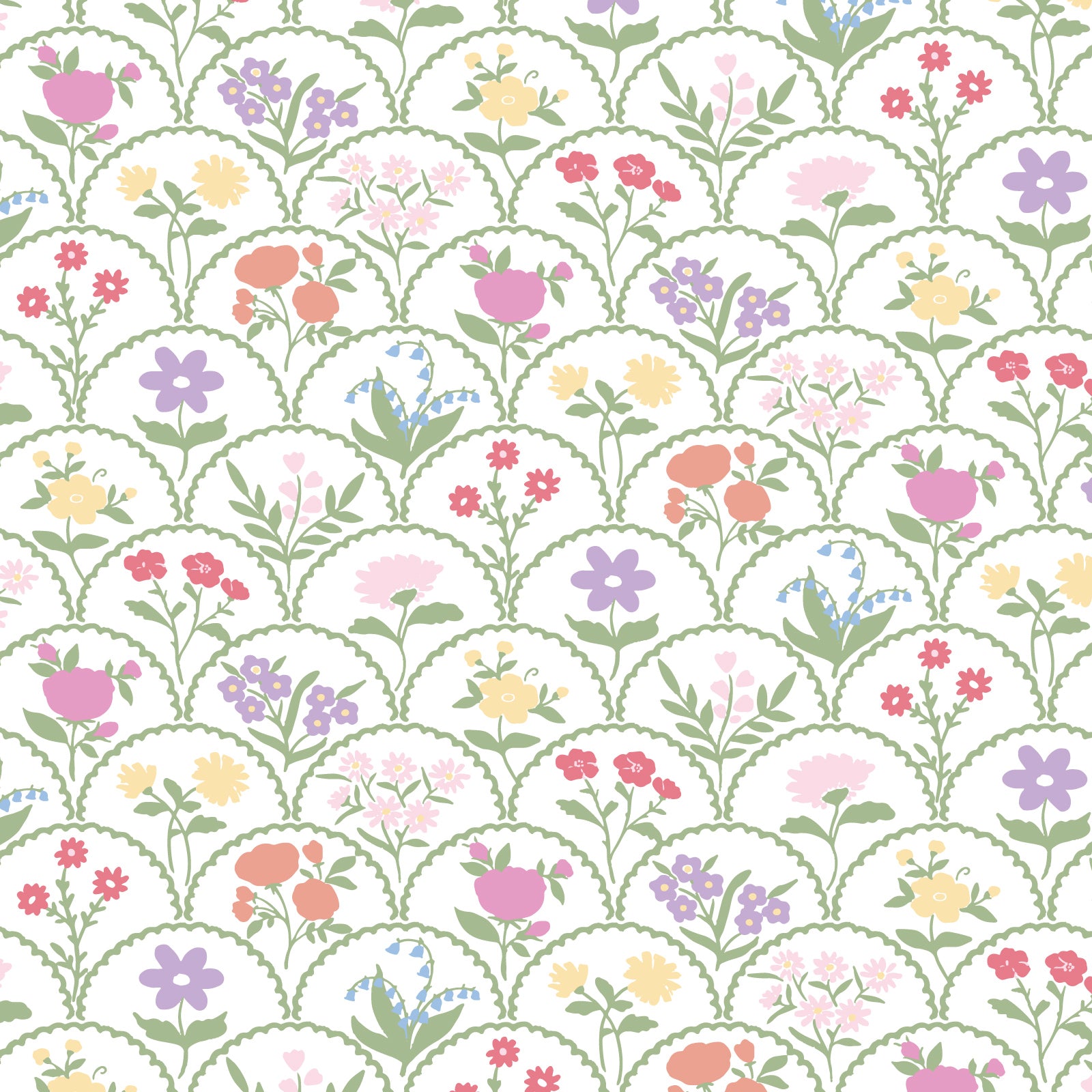 Sophie Girls' Pima Cotton Short Set- Garden Floral