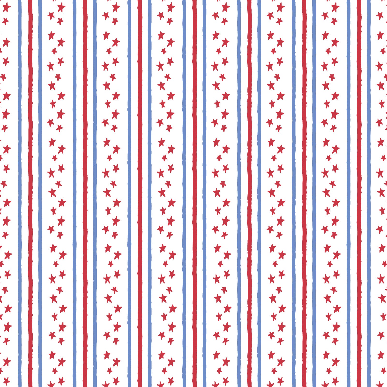 Winnie Girls' Pima Cotton Skirt Set- Stars and Stripes