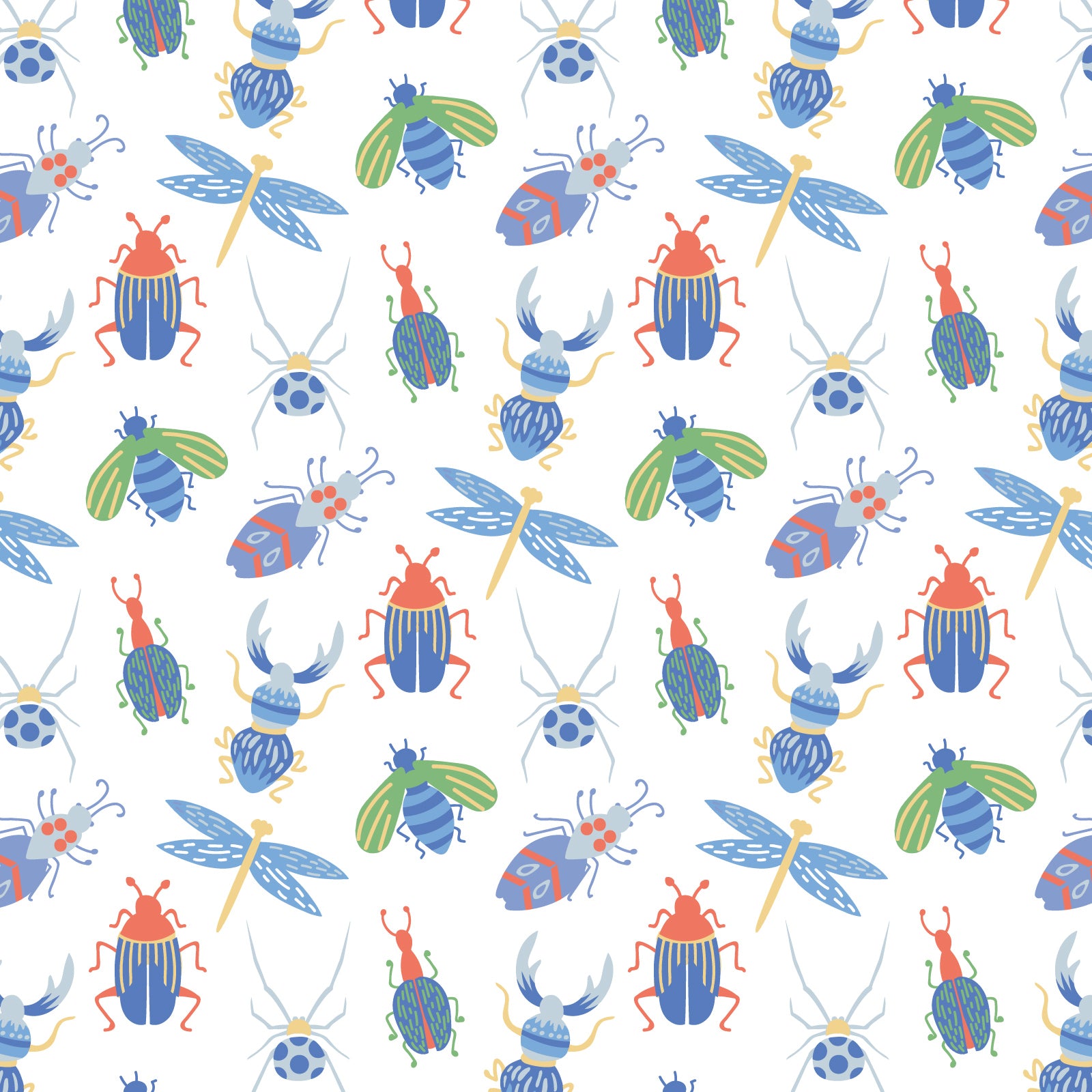 Parker Zipper Pima Cotton Pajamas-- Busy Bugs