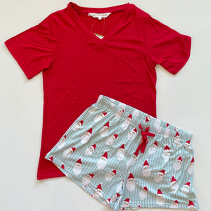 Women's Jolly Santa Pajama Short Set
