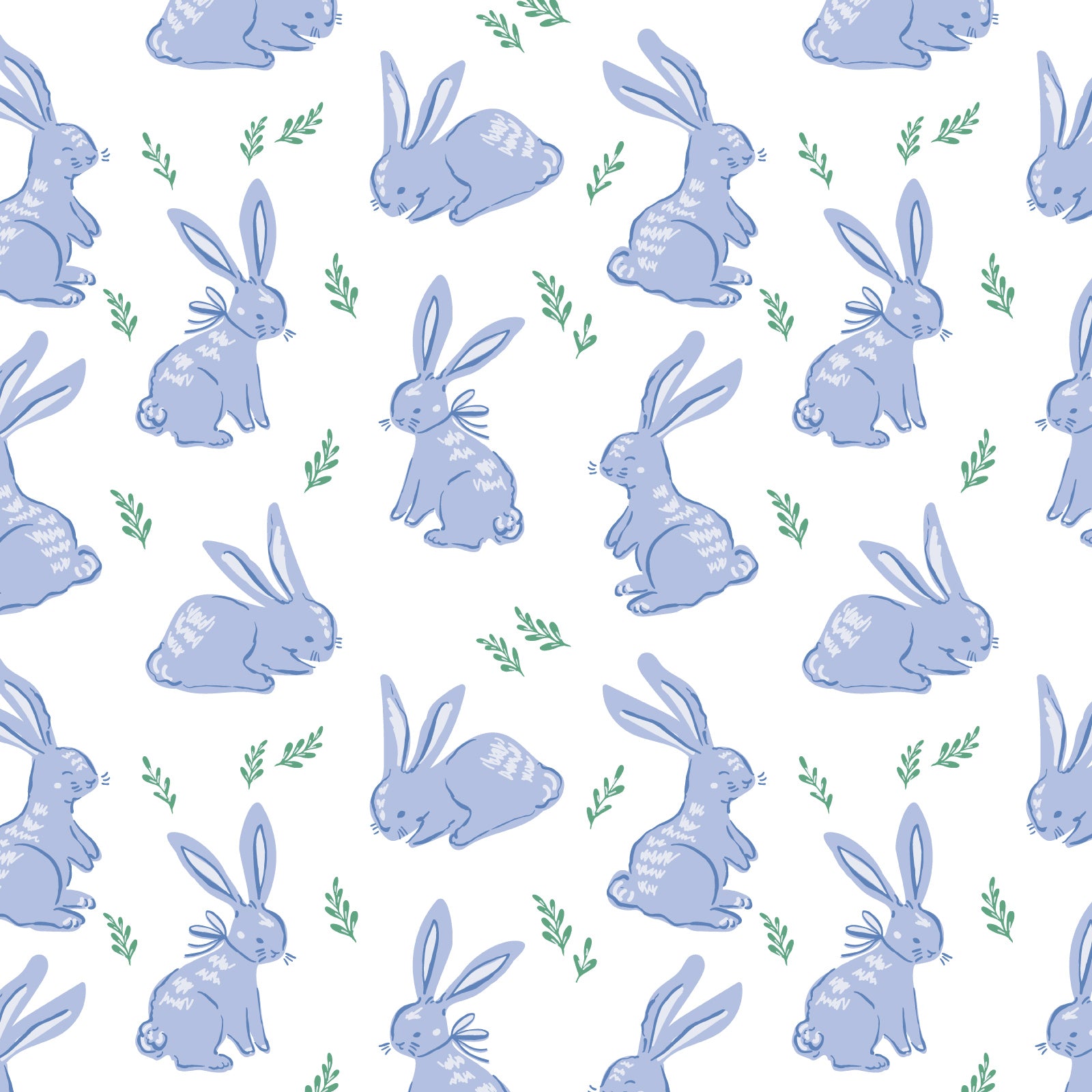 Parker Zipper Pima Cotton Pajamas-- Bunny Hop Blue