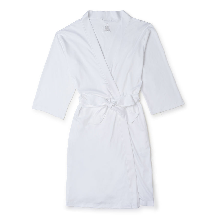Sassy Women's White Pima Cotton Spa Wrap Robe