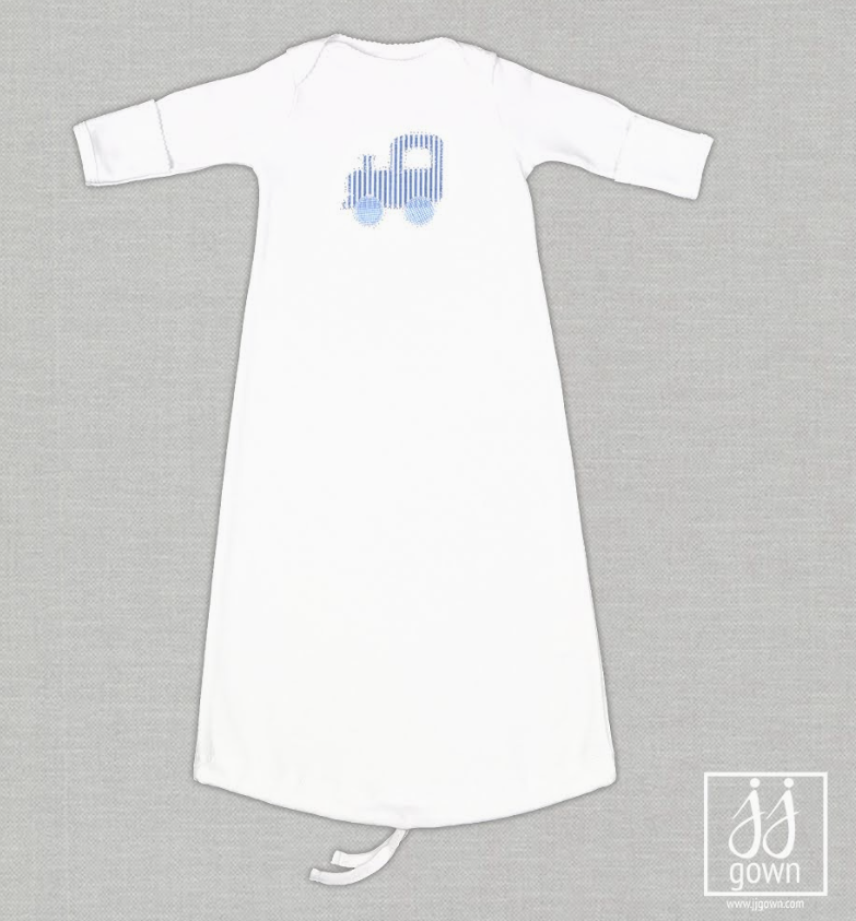 JJ Pima Cotton Gown with Applique