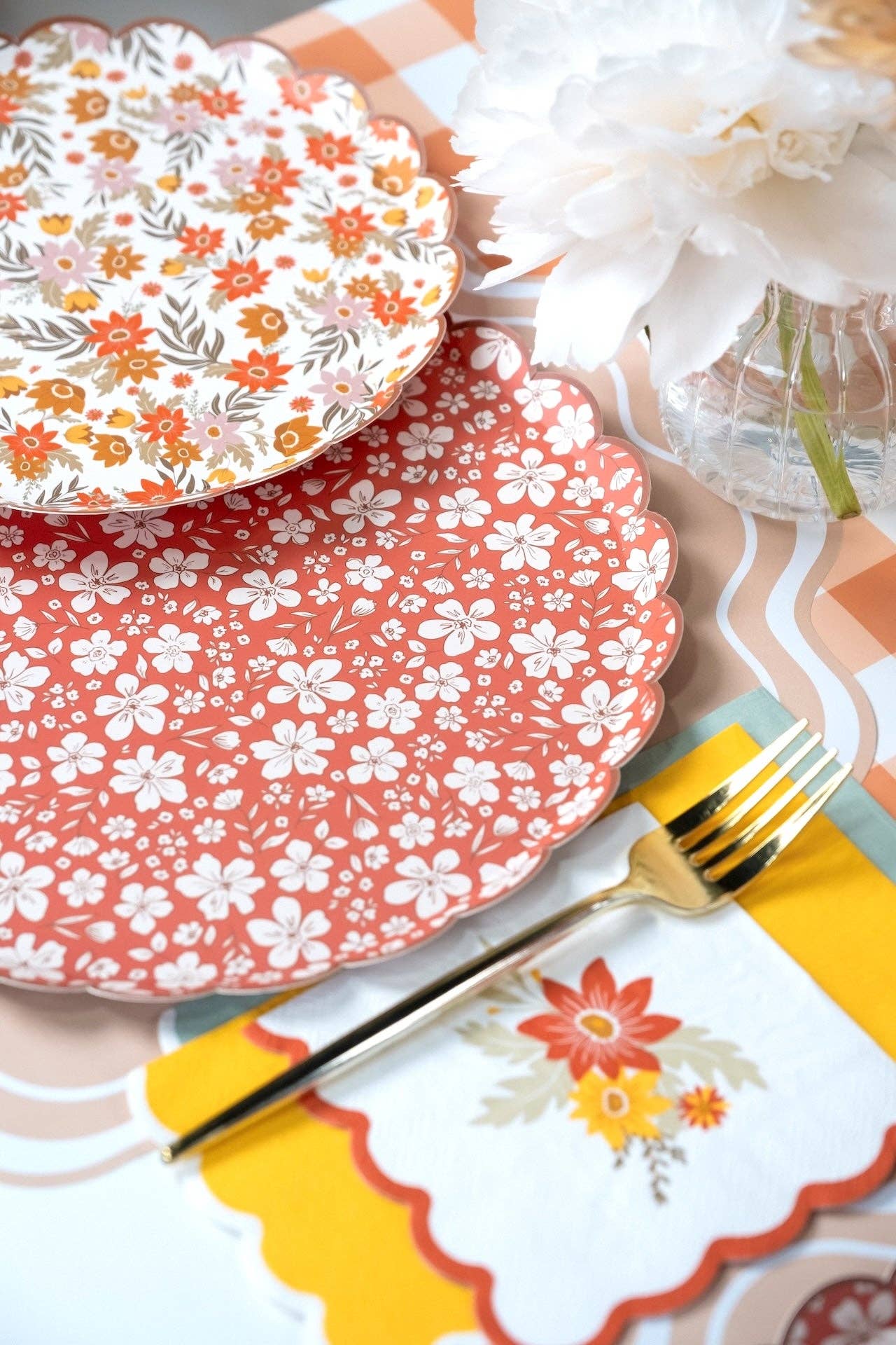 Autumn Floral Dessert Plates