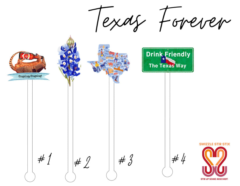 Texas Forever Swizzle Stir Sticks