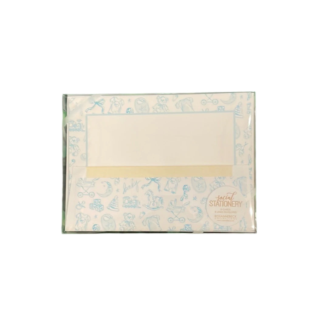 Tyler Toile Folded Notecard Set