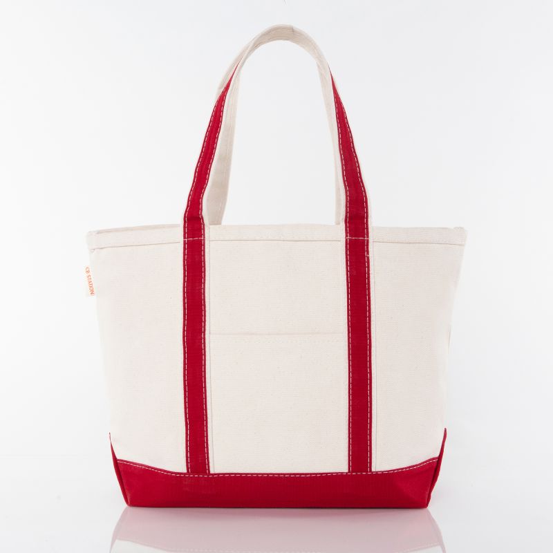 Medium Canvas Zip Top Tote - Sadie's Stitchery